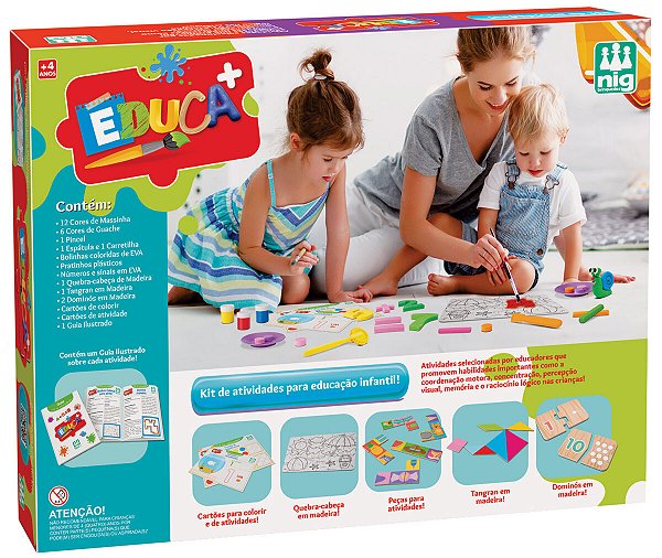 Kit Educa+ Pinturas Numeradas Atividades Educativas Infantil