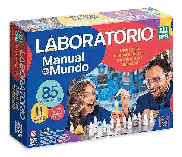 Laboratório Manual do Mundo Kit Química Infantil 85 Experien