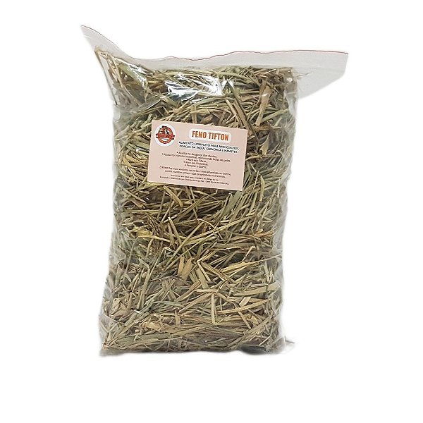 Feno Tifton para Roedores Coelhos, Porquinhos da índia, Hamster 300gr Tipo A Super Premium