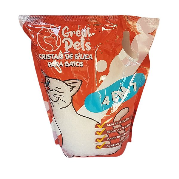 Areia Higiênica de Sílica Grossa para Gatos