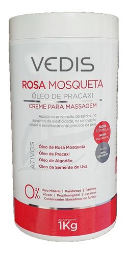 Creme Para Massagem Óleo De Rosa Mosqueta 1kg - Vedis