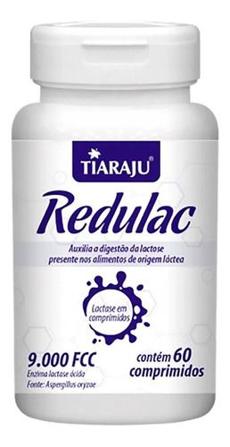 Redulac Enzima Lactase 9000 Fcc 60 Comprimidos - Tiaraju