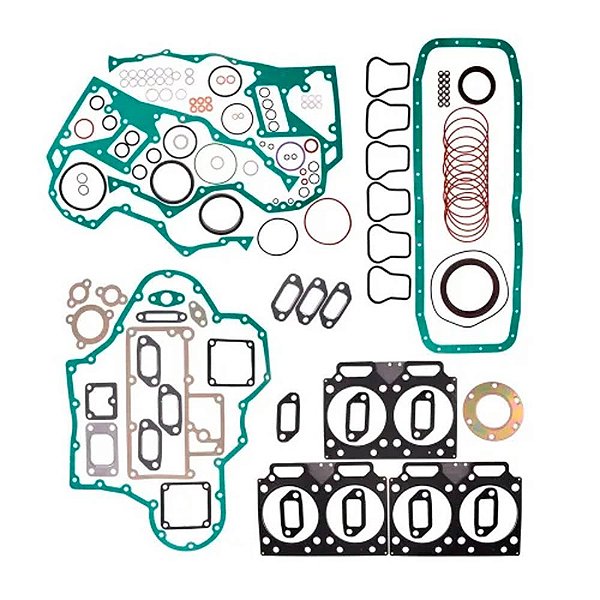 Jogo Junta Motor MWM X12 6.12 Maxforce 7.2L 6 Cilindros Eletrônico Cabeçote com Retentor