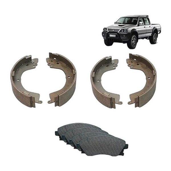 Jogo Sapata Freio Traseiro com Lona L200 / L300 93/2002 GL/GLS