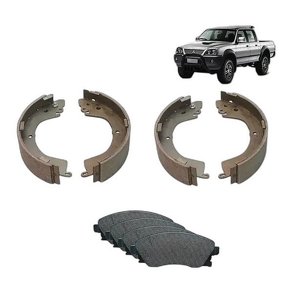 Jogo Sapata Freio Traseiro com Lona L200 Sport 02
