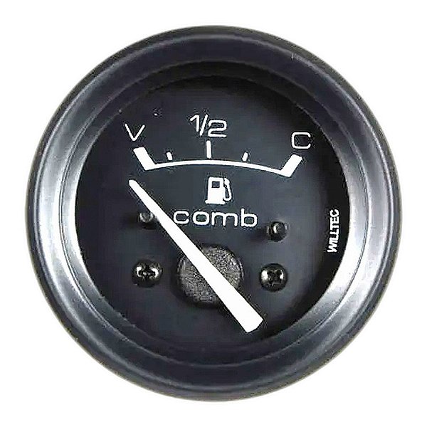 Indicador Combustível Preto 24V Universal 52mm Diâmetro V