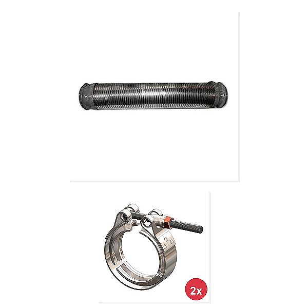 Kit Tubo Flex Escape Abraçadeira Tipo Turbina None 1215 1217 12180 e Outros