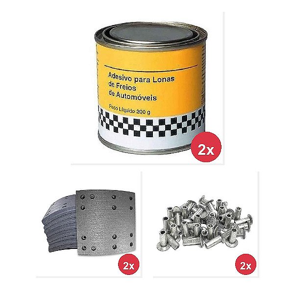 Kit Cola Lona Freio Rebite Mola VW 0815T 12140H 12140T e Outros