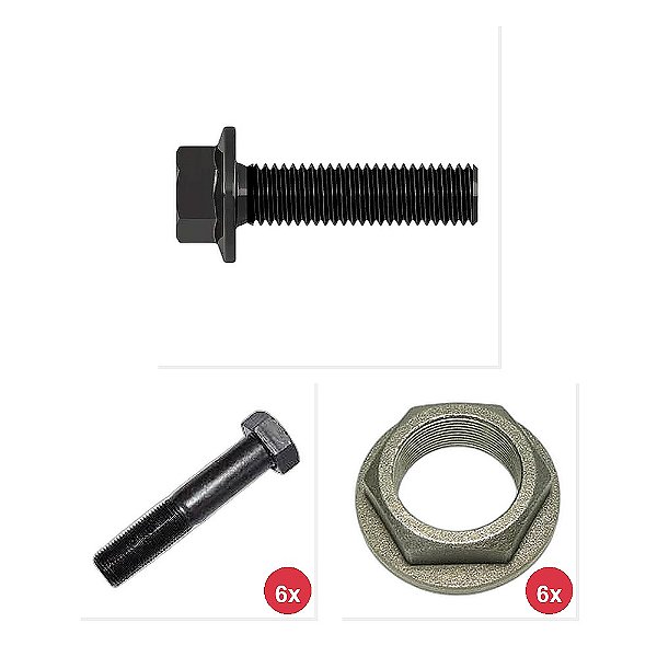 Kit Parafuso Bucha Central Ponta Porca Trava VW Cargo e Outros