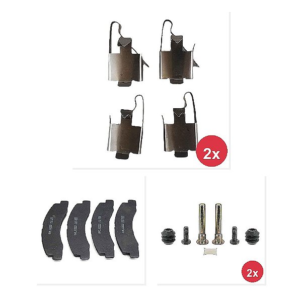 Kit Trava Pastilha Freio Pino Guia F250 F350 F4000 e Outros