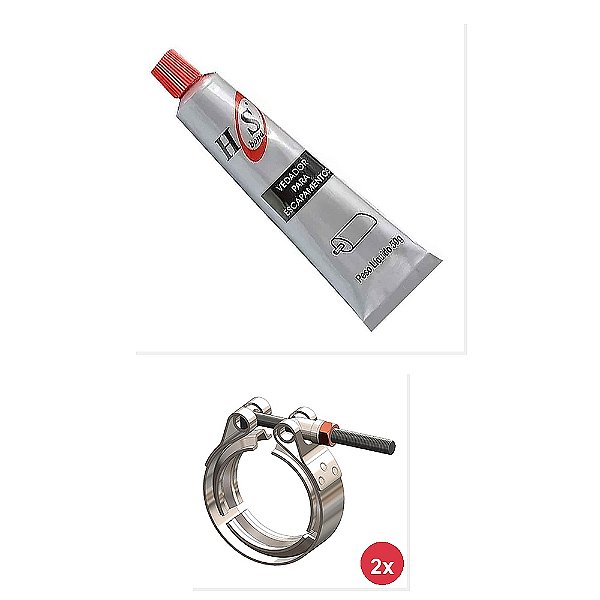 Kit Cola Veda Escapamento Abraçadeira Tipo Turbina None 4162 e Outros