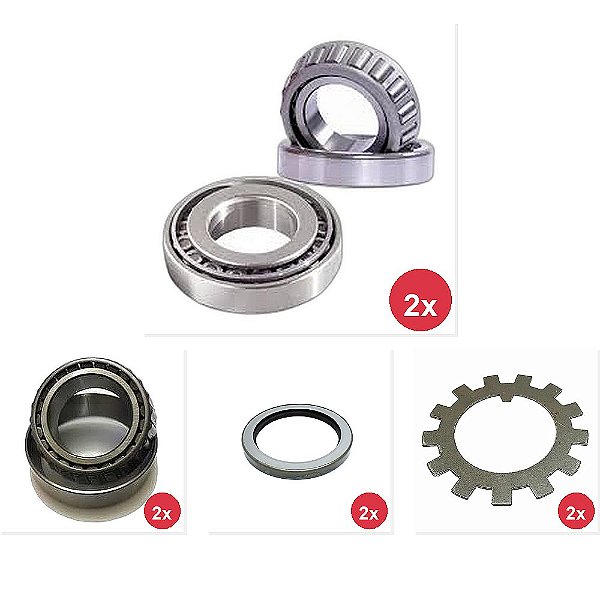 Kit Rolamento Retentor Trava Roda Traseiro Ford 00310B 9936 e Outros