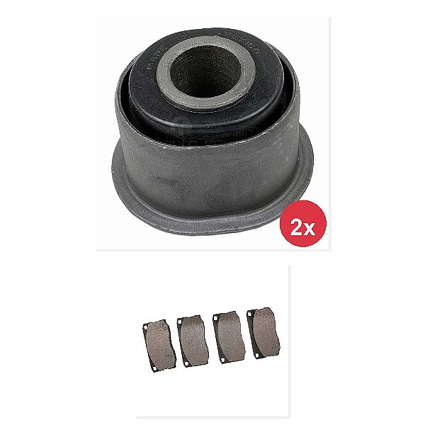 Kit Bucha Eixo Dianteiro Jogo Pastilha Freio None 1600D 1800D e Outros