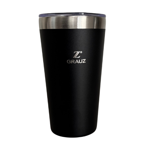 COPO TÉRMICO GRAUZ PRETO 473 ML COM TAMPA