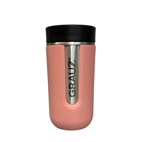 COPO ROSÊ 350 ML COM TAMPA CLICK