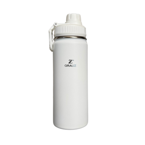 GARRAFA TÉRMICA KIDS GRAUZ BRANCA 570 ML COM TAMPA