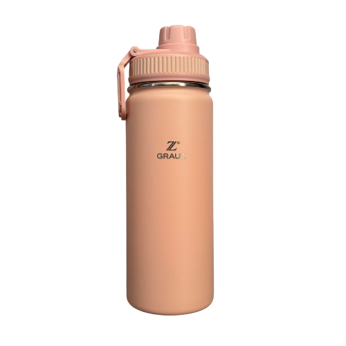 GARRAFA TÉRMICA KIDS GRAUZ ROSA 570 ML COM TAMPA