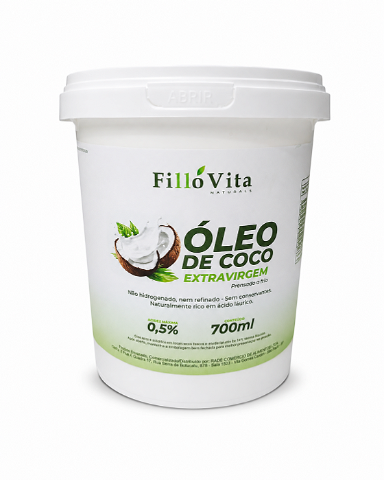 Óleo de Coco Extravirgem Prensado a Frio 700ml