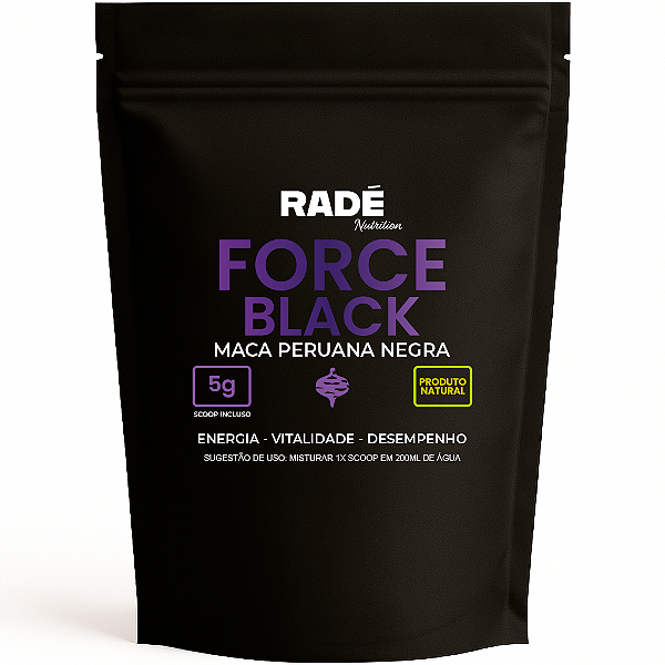 Maca Gelatinizada Negra em Pó Radé Nutrition 1kg