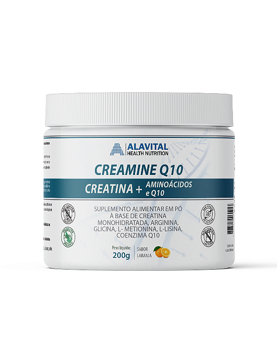 CREAMINE Q10 - 200G SABOR LARANJA - ALAVITAL