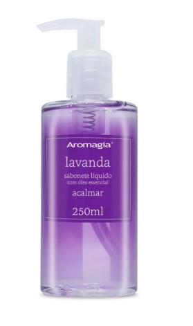 Sabonete Líquido com Óleos Essenciais, para as Mãos Aromagia - Lavanda 250ml
