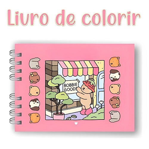 Bobbie Goods Livro Para Colorir com 50 paginas 180g Capa Dura