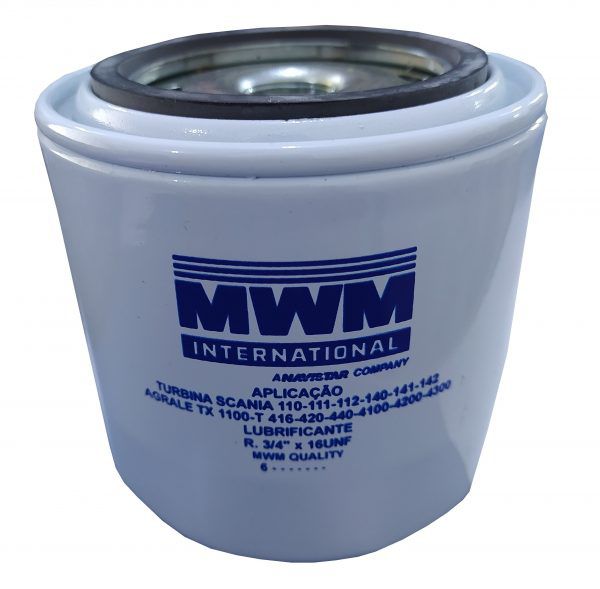Filtro de óleo lubrificante motor MWM 3/4” x16 unf MM100316