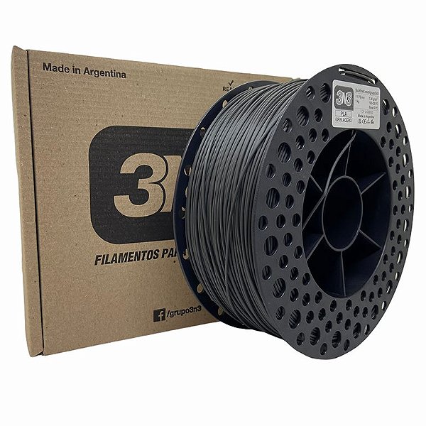 Filamento PLA - 3N3 Cinza Escuro 1KG - 1.75mm