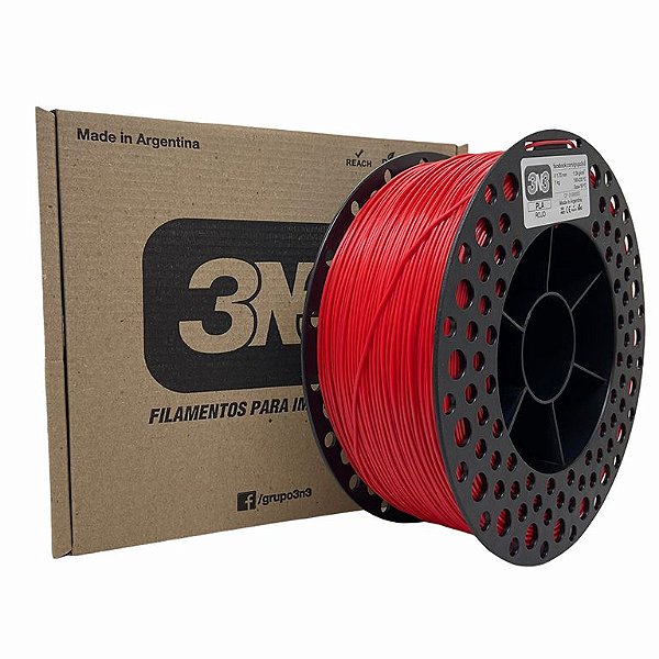 Filamento PLA - 3N3 Vermelho 1KG - 1.75mm