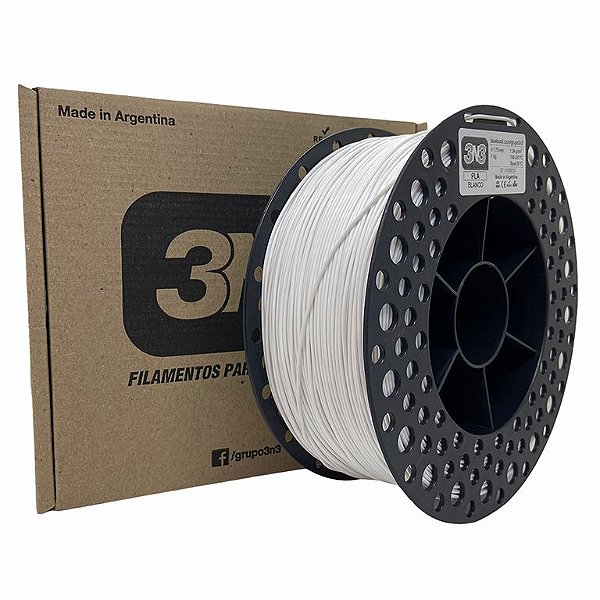 Filamento PLA - 3N3 Branco 1KG - 1.75mm