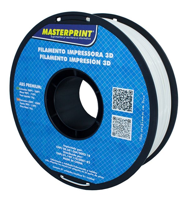 Filamento ABS - Masterprint Branco 1kg - 1.75mm