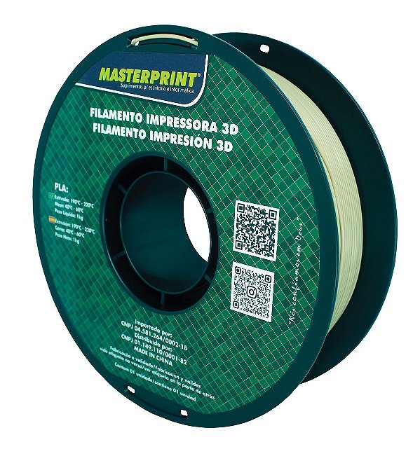 Filamento PLA - Masterprint Madeira 1kg - 1.75mm