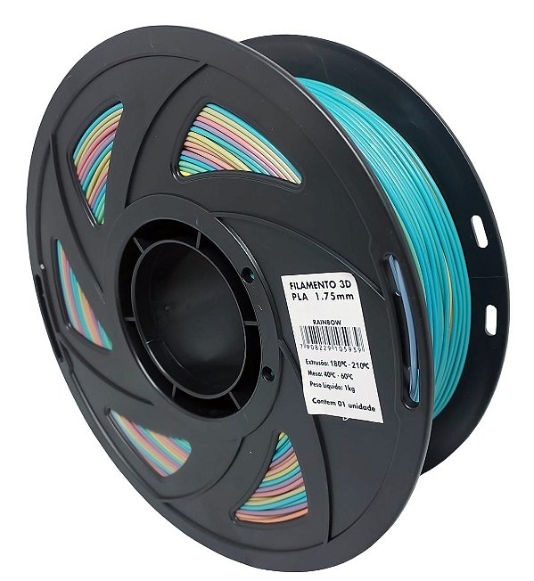 Filamento PLA - Masterprint Rainbow 1kg - 1,75mm