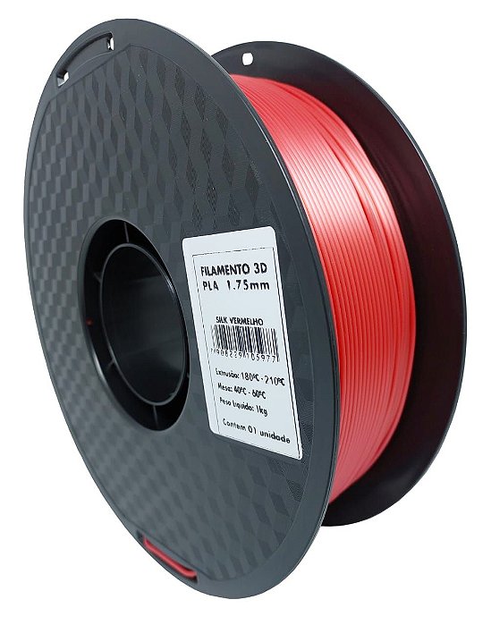 Filamento PLA - Masterprint Silk Vermelho 1kg - 1,75mm