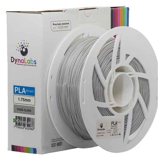 Filamento PLA - DynaLabs Cinza Claro 1KG - 1.75mm