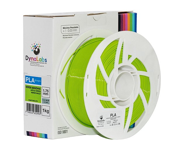 Filamento PLA - DynaLabs Verde Maçã 1KG - 1.75mm