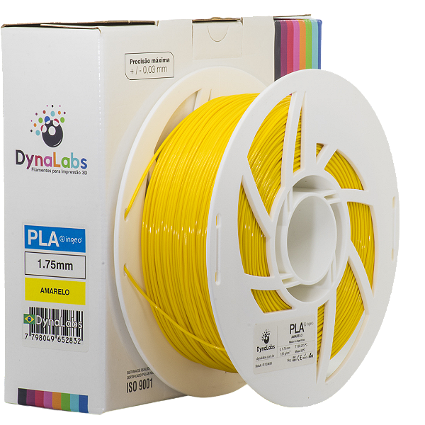 Filamento PLA - DynaLabs Amarelo 1KG - 1.75mm
