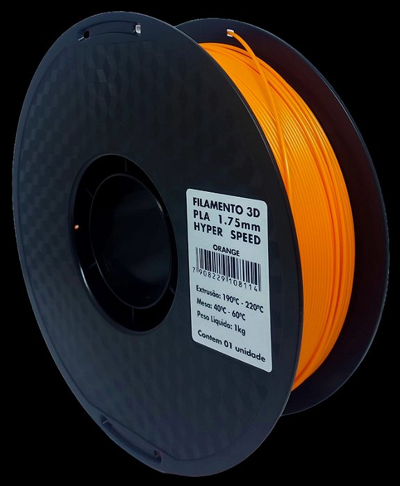 Filamento PLA Hyper Speed - Masterprint Laranja 1kg - 1.75mm