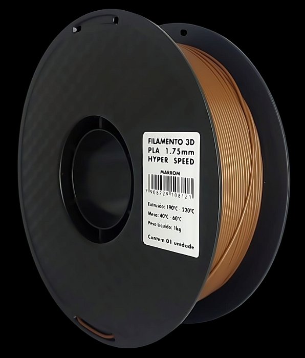 Filamento PLA Hyper Speed - Masterprint Marrom 1kg - 1.75mm