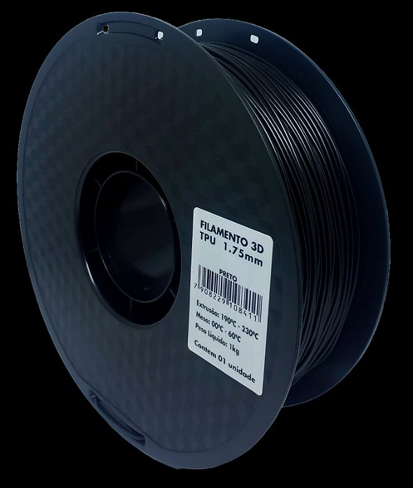 Filamento TPU - Masterprint Preto 1kg - 1.75mm