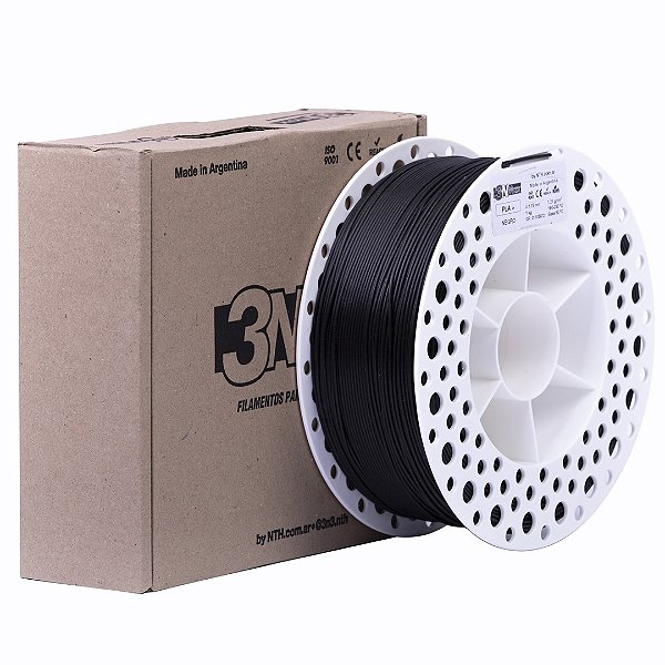 Filamento PLA+ Matte - 3NMax Preto 1KG - 1.75mm