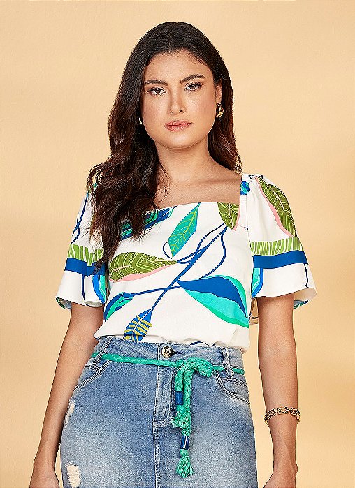 26879 BLUSA PLANO ESTAMPADA
