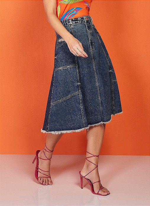 26825 SAIA JEANS EVASE C/ RECORTE 80CM