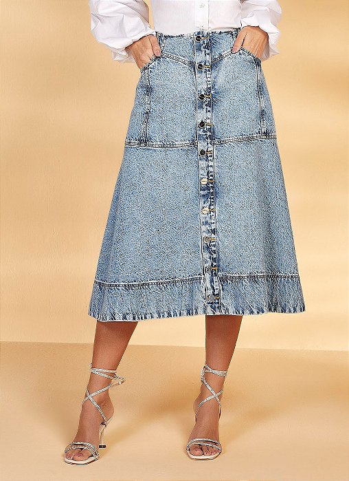 26840 SAIA JEANS EVASE C/ RECORTES 80CM