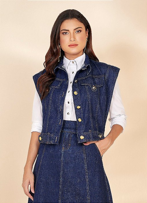 26952 COLETE JEANS C/ RECORTES