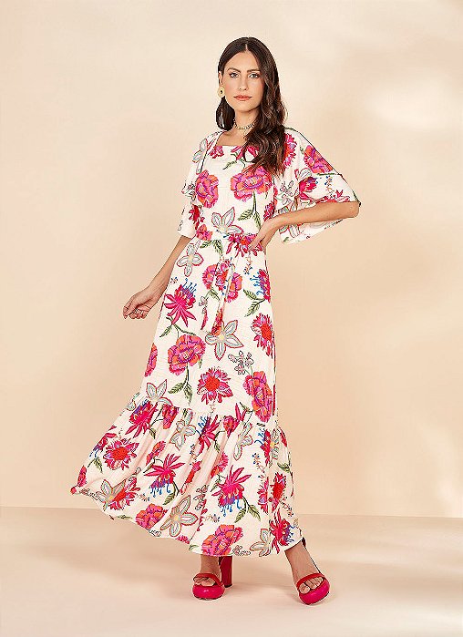 26996 VESTIDO CREPE ESTAMPADO 125CM