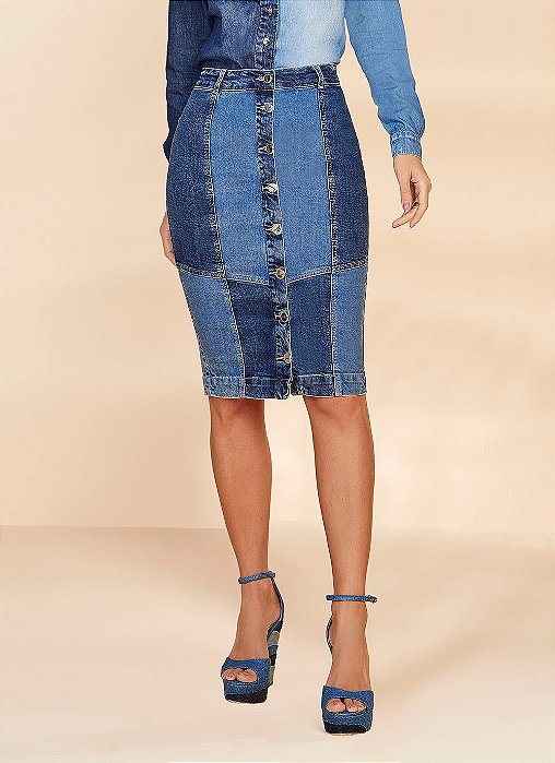 26904 SAIA LÁPIS BLOCO DE COR JEANS 62CM