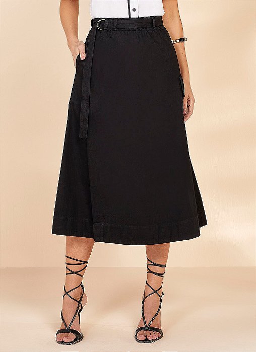 26911 SAIA EVASE JEANS BLACK C/ CÓS DE ELASTICO 80CM