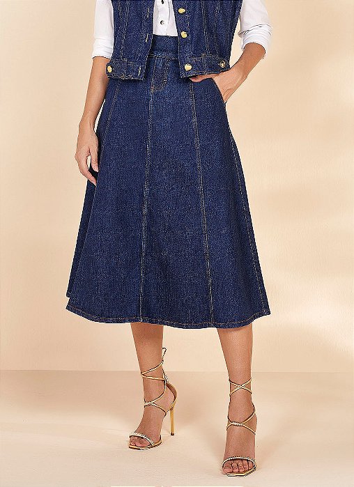 26913 SAIA JEANS GODE C/ RECORTES 85CM