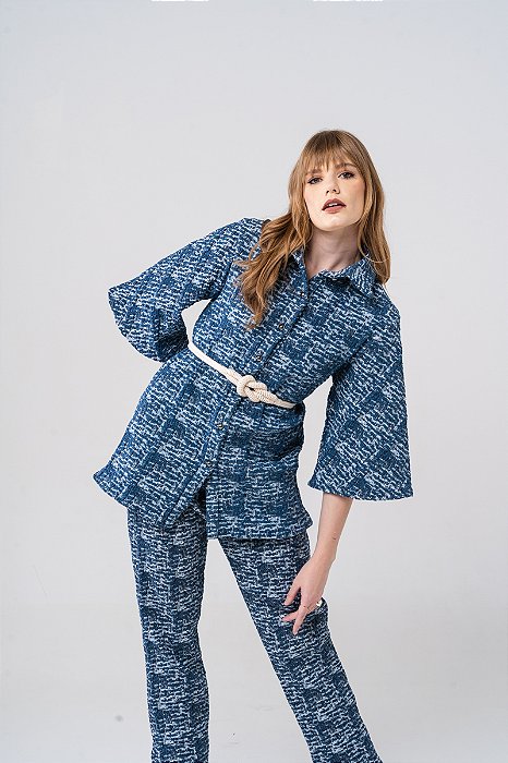 Jaqueta Jacquard Louise Blue